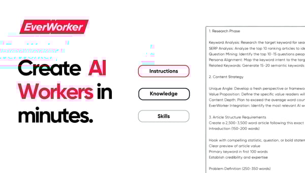 Create  AI Workers in minutes.